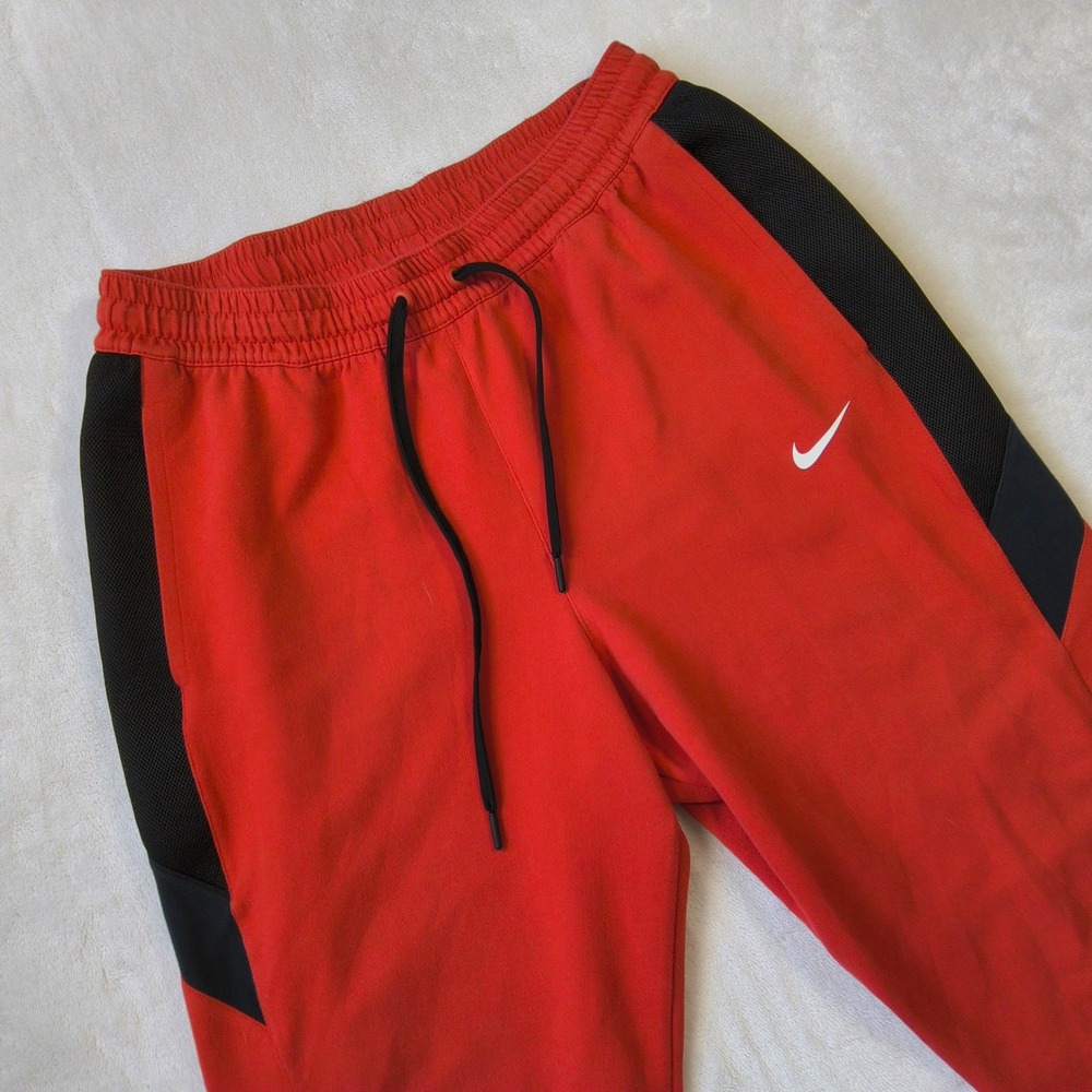 Nike Dri-Fit Showtime Basketball Pants Red Black Mens Sweat Jogger XL CQ0307-657